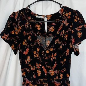 Maurices Black Floral Jumpsuit